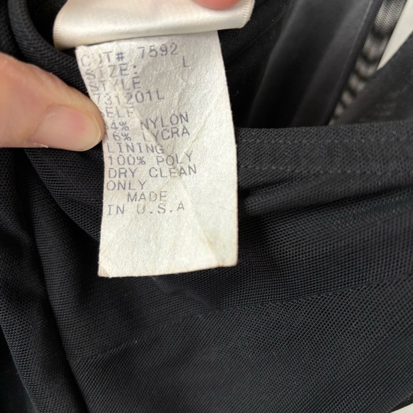 Tadashi Vintage Black Maxi Length Formal Dress Size L - Picture 10 of 11